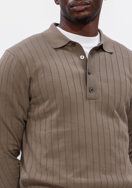 Taupe PROFUOMO Pullover POLO LS BEIGE AERO EASE RIB - large