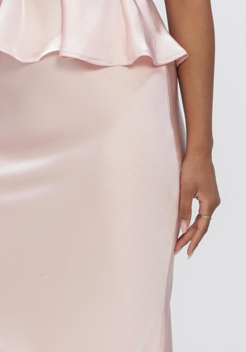 Hell-Pink NEO NOIR Maxirock NINAD HEAVY SATEEN SKIRT - large