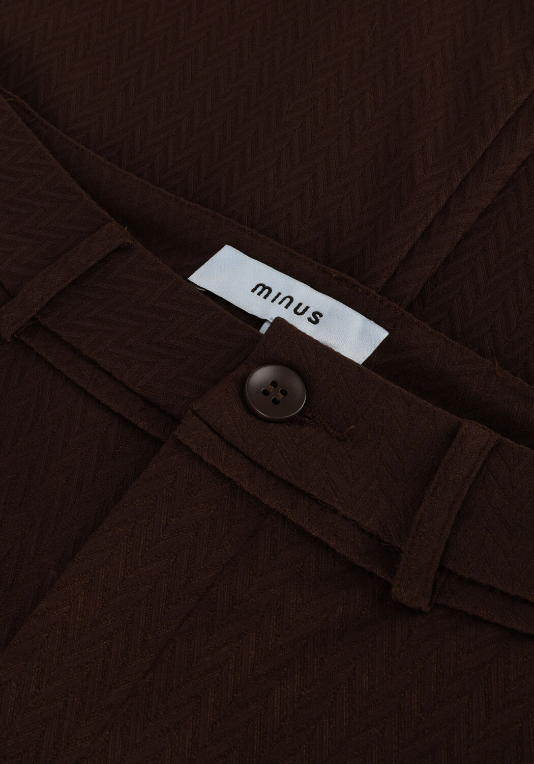 Braune MINUS Hose CARMA FLARED GRAPHIC PANTS - large