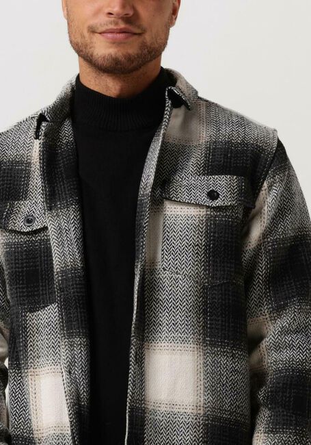 Blaue ANERKJENDT Overshirt AKLION THICK CHECK OVERSHIRT - large