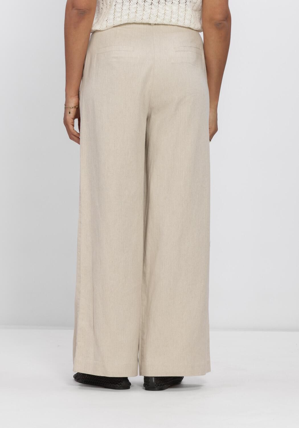 Beige MODSTR&Ouml;M Hosen GALEMD LINEN WIDE PANTS - large