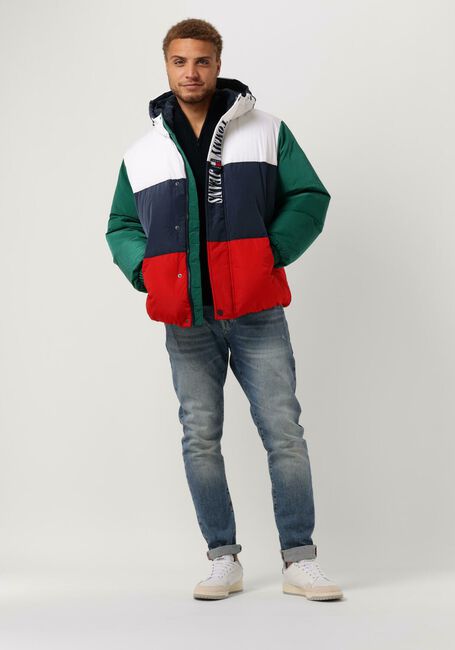 Mehrfarbige/Bunte TOMMY JEANS Wattierte Jack TJM ARCHIVE COLORBLOCK PUFFER - large