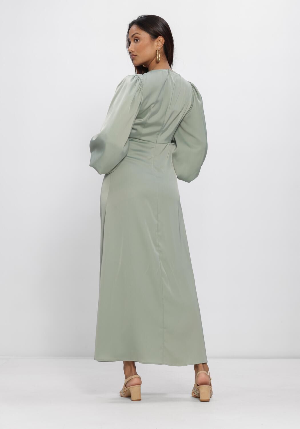 Gr&uuml;ne Y.A.S. Kleider YASTHEA LS LONG DRESS - large