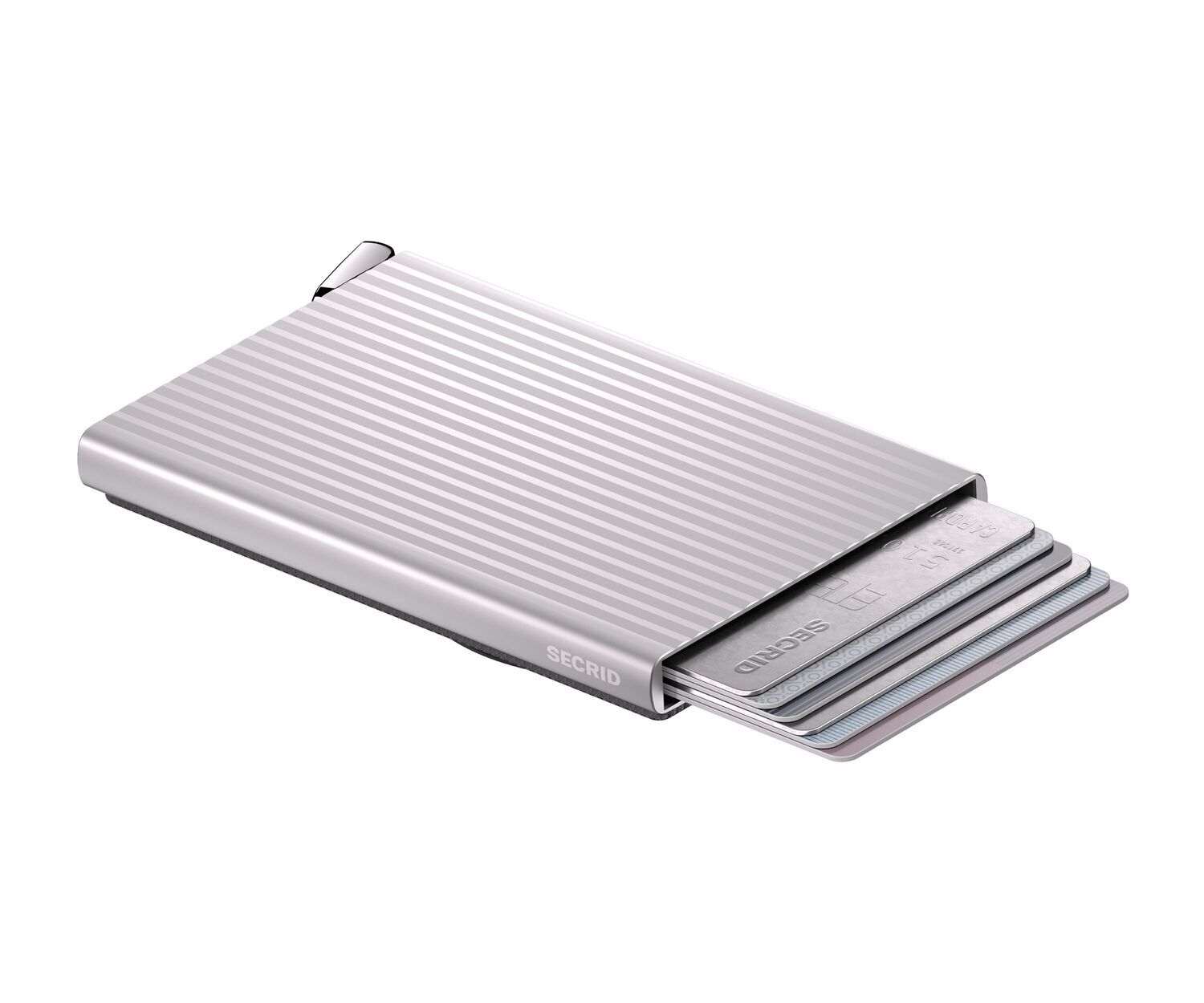 Silberne SECRID Portemonnaie CARDPROTECTOR FLUTED FOR MAGSAFE NAVY + - large