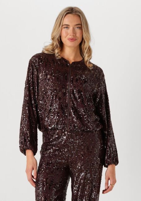 Braune CO'COUTURE Jack SOPHIECC SEQUIN BALLOON JACKET - large