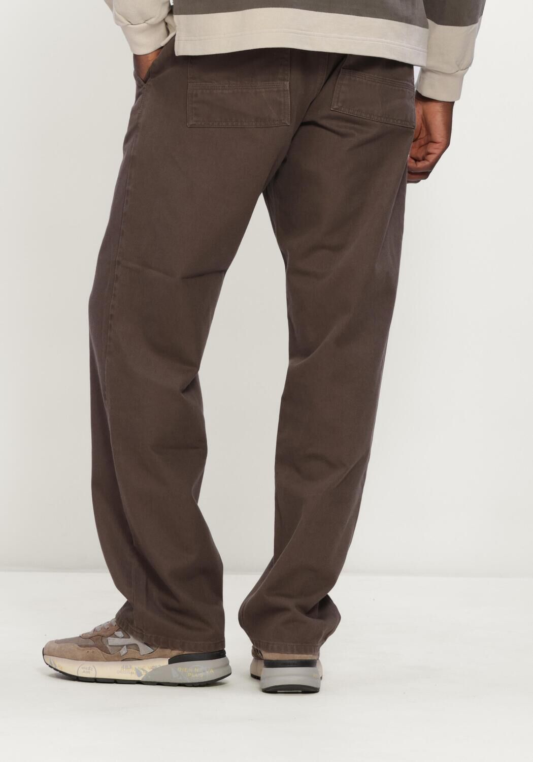 Braune FOR&Eacute;T Chino CLAY TWILL PANTS - large