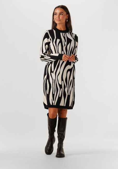 Mehrfarbige/Bunte OBJECT Minikleid OBJRAY L/S KNIT DRESS AOP - large