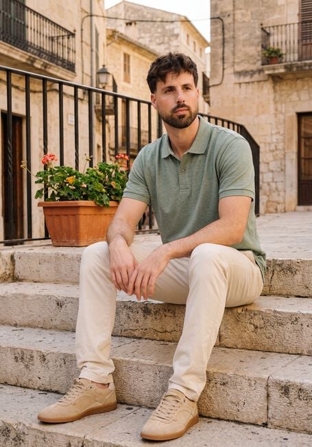 Gr&uuml;ne PROFUOMO Polo-Shirt POLO SS BASIS PIQUE - large