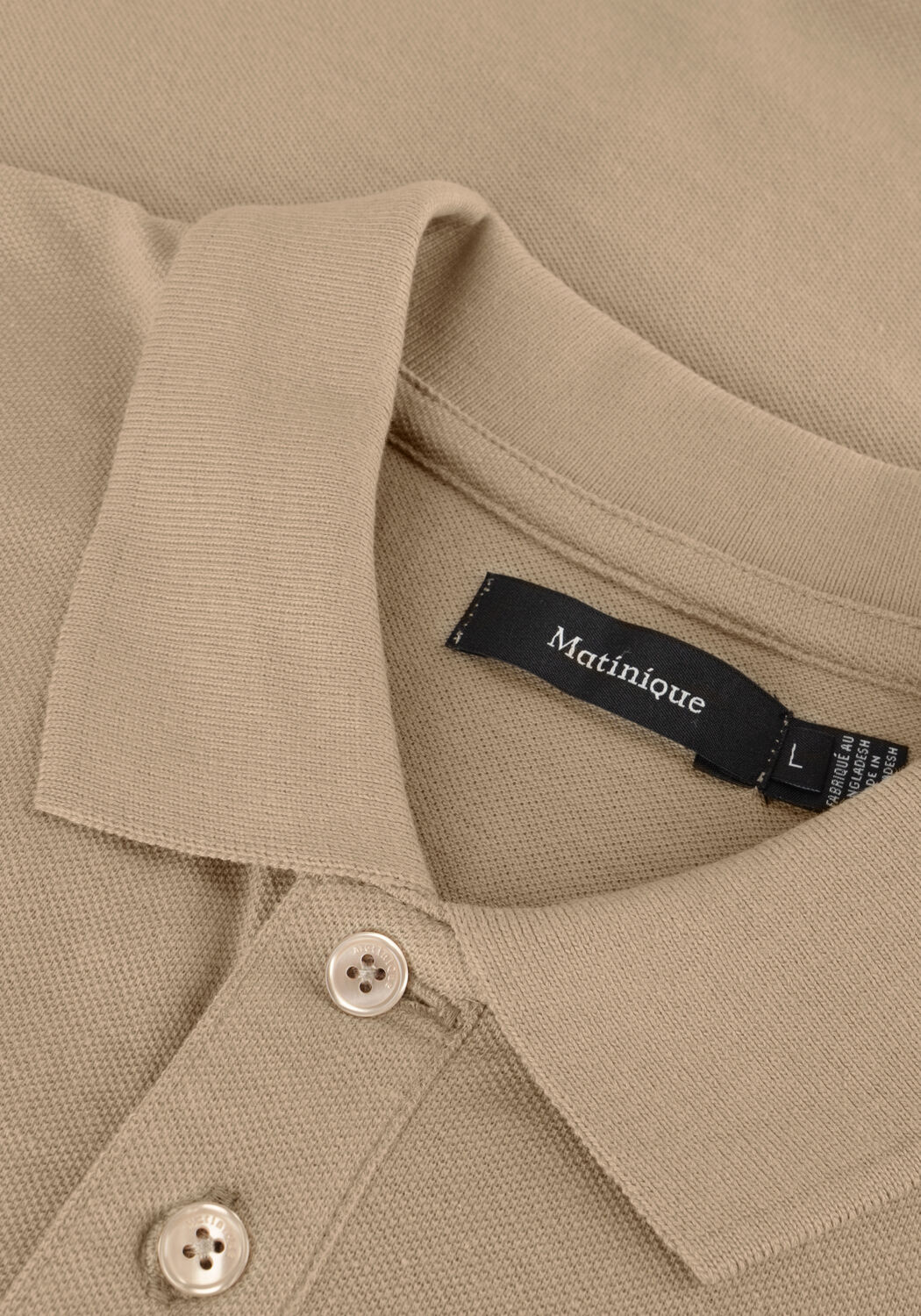 Taupe MATINIQUE Polo-Shirt MAPOLEO MELANGE - large