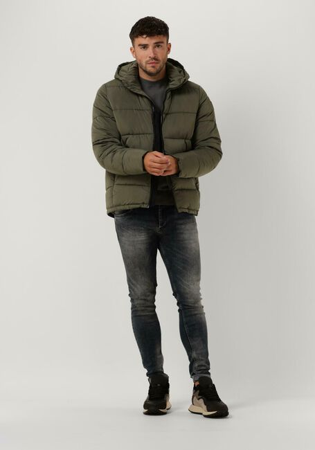 Olive PUREWHITE Wattierte Jack PUFFER COAT WITH DETACHABLE HOOD - large