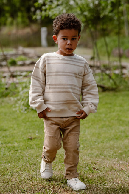 Sand DAILY7 Sweatshirt SWEATER STRUCTURE STRIPE - large