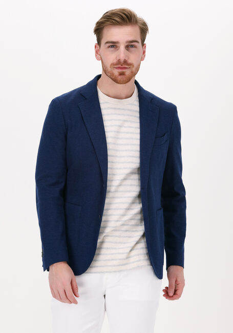 Blaue PROFUOMO Sakkos JACKET KNIT STRUCTURE MID BLUE - large