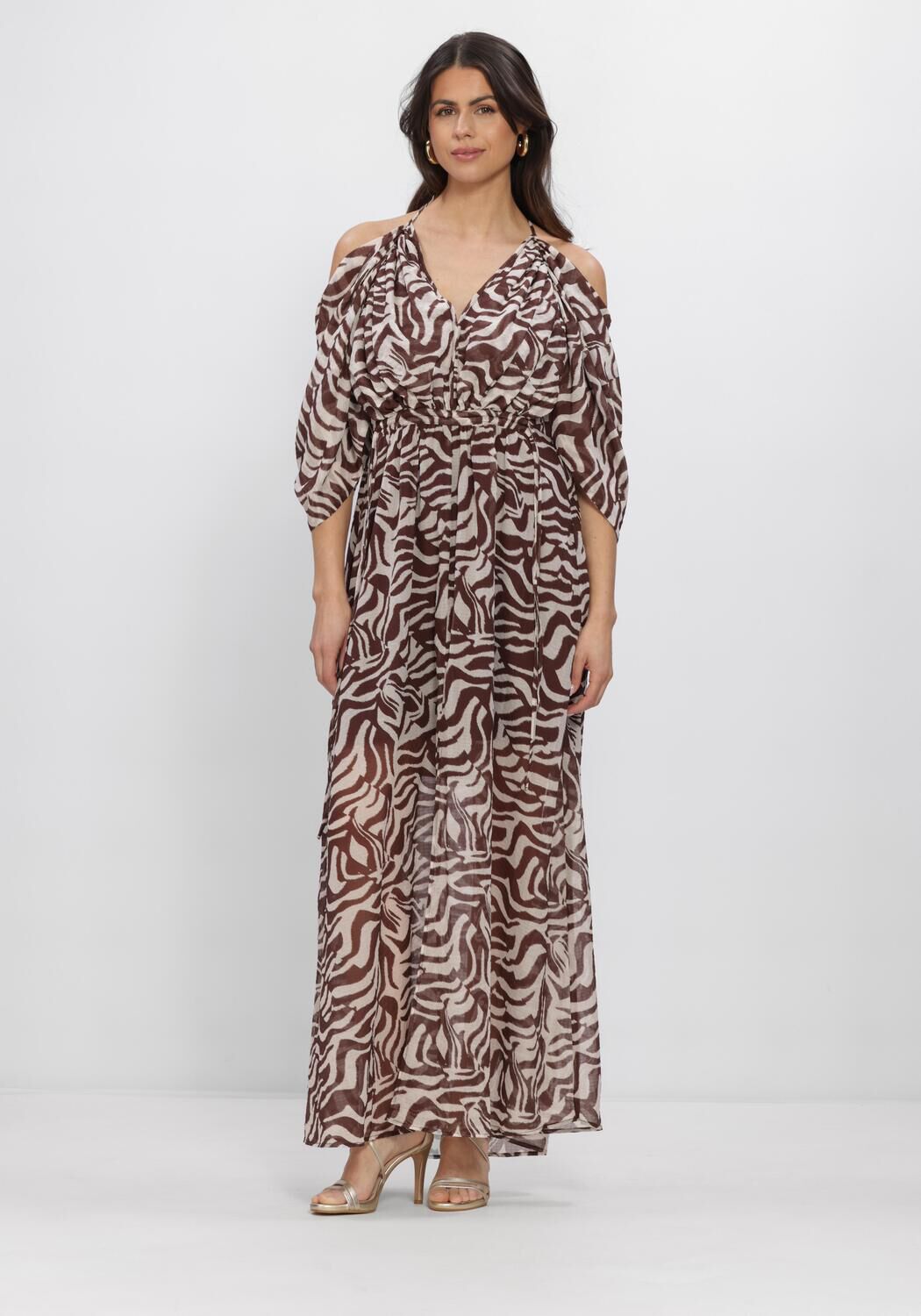 Mehrfarbige/Bunte DANTE6 Maxikleid ROSAFIERE PRINTED MAXI DRESS - large