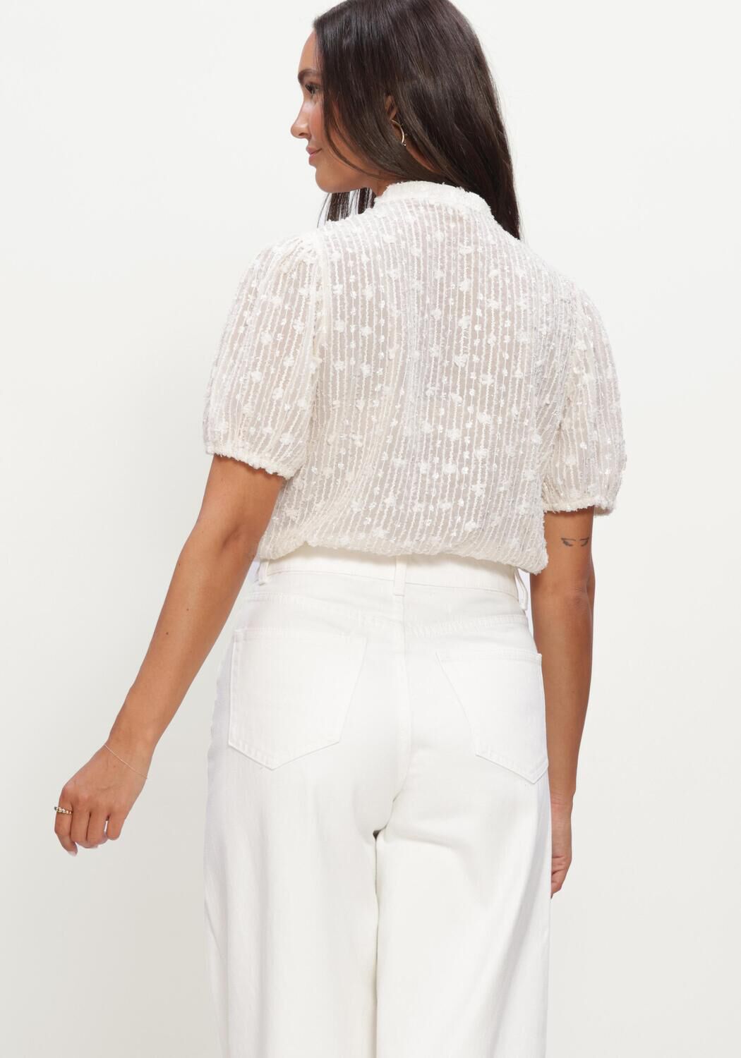 Nicht-gerade weiss OBJECT Top OBJASHI 2/4 REG. SHIRT E DIV - large