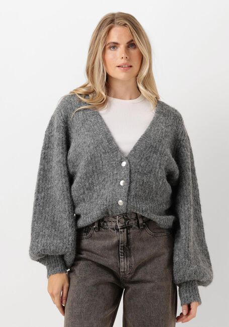 Graue CO'COUTURE Strickjacke CORELIE BUTTON KNIT - large