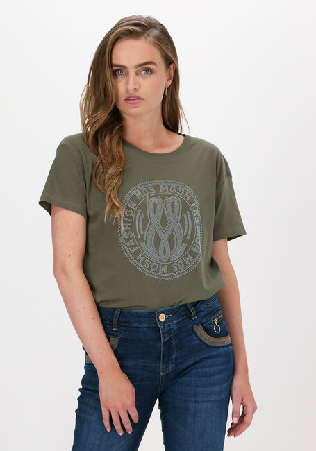 Grüne MOS MOSH T-shirt LEAH HOLI O-SS TEE - large