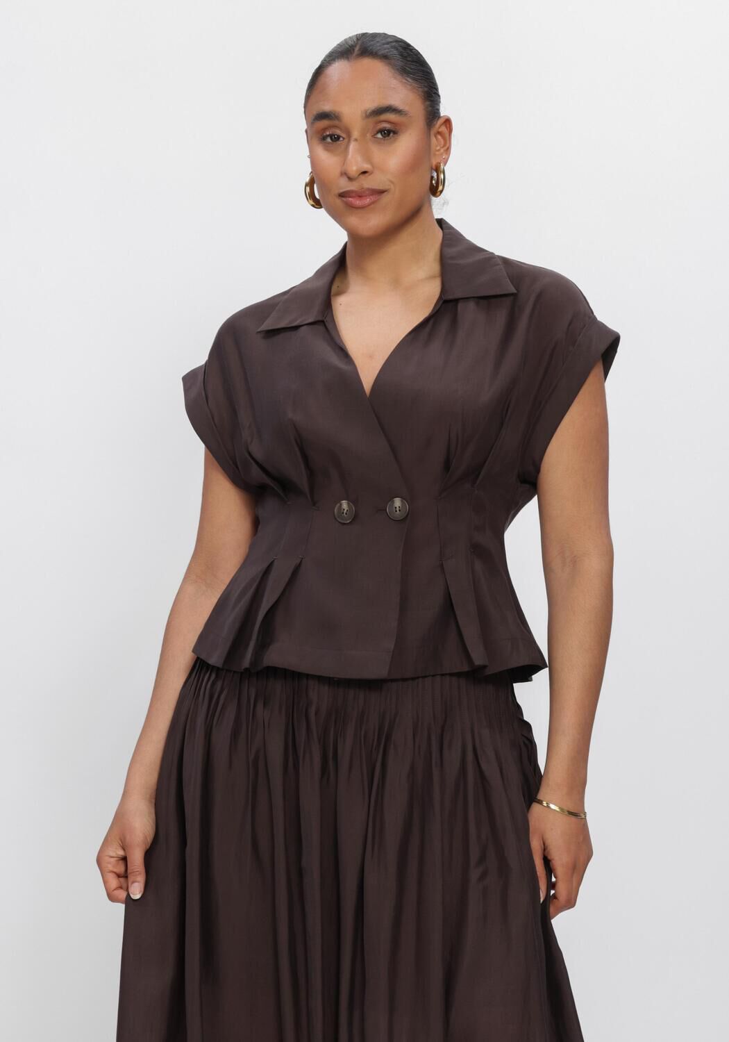 Braune COPENHAGEN MUSE Tops & T-shirts CMMOLLY-SHIRT 207896 - large