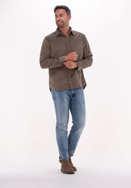 Taupe SELECTED HOMME Casual-Oberhemd REGBEN JAMIN CORD SHIRT - large