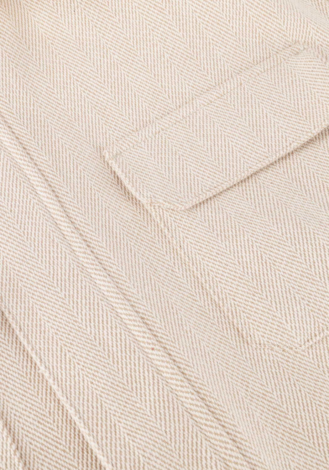 Ecru PROFUOMO Overshirt OVERSHIRT ZIP HERRINGBONE - large