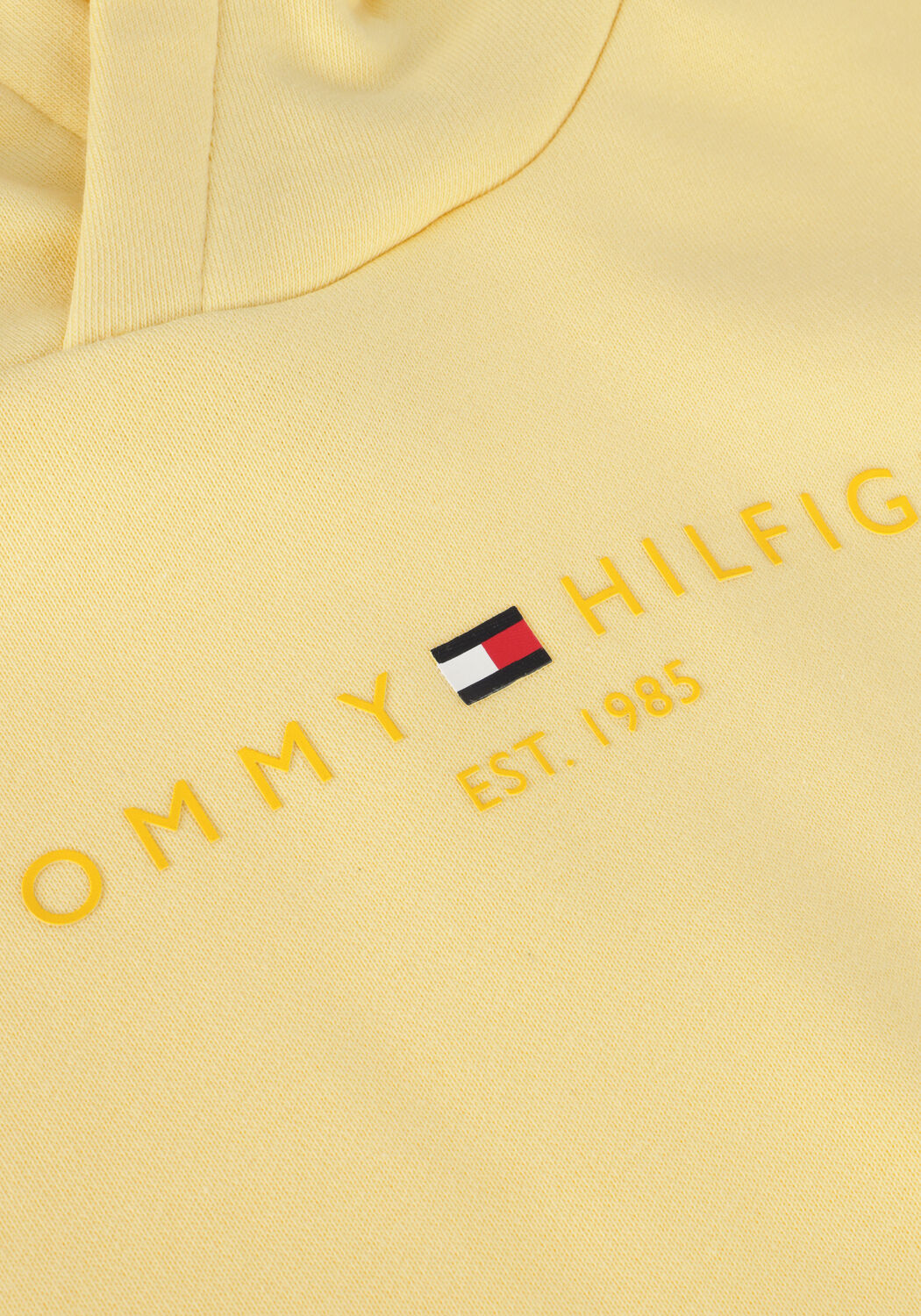 gelbe tommy hilfiger minikleid essential hoodie dress s s
