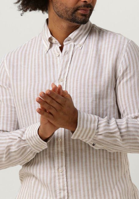 Beige TOMMY HILFIGER Casual-Oberhemd DC BOLD LINEN STRIPE SHIRT - large