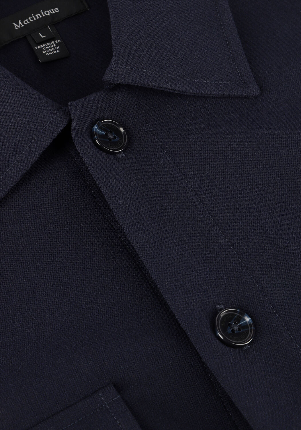 Dunkelblau MATINIQUE Overshirt MADAMO - large