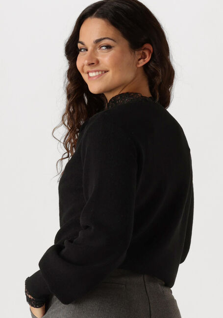 Schwarze JANSEN AMSTERDAM Strickjacke FN261 VEST BELLE - large