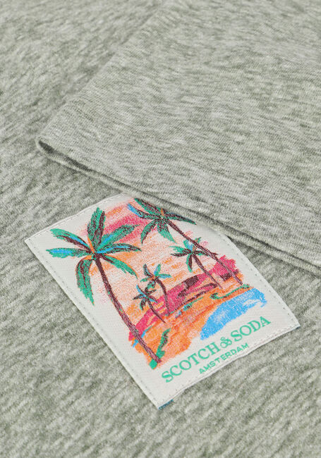 Grüne SCOTCH & SODA T-shirt MELANGE CREWNECK JERSEY T-SHIRT - large