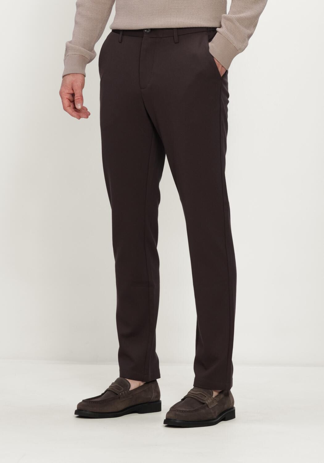 Braune DSTREZZED Hose DS_MARLON PIQUE CHINO - large
