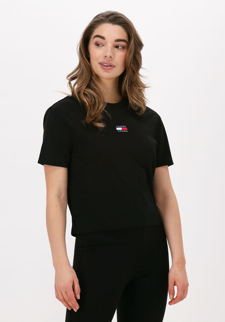 Schwarze TOMMY JEANS T-shirt TJW TOMMY CENTER BADGE TEE - large