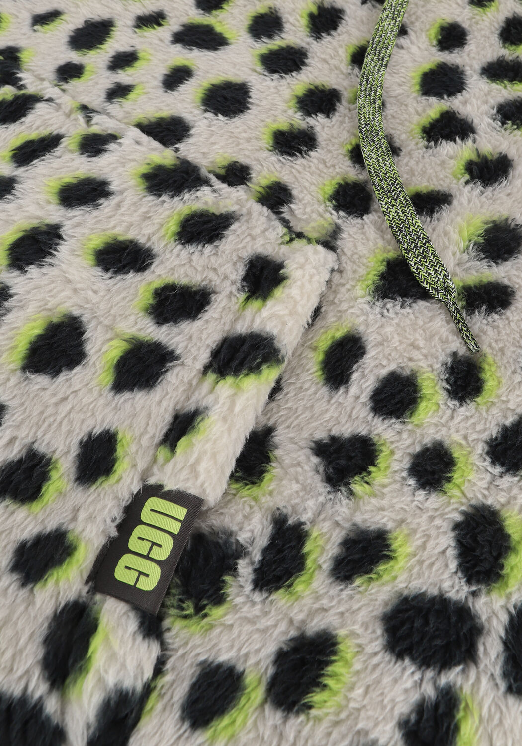 Schwarze UGG Pullover W LOYRA SHERPA HOODIE ANIMALIA - large