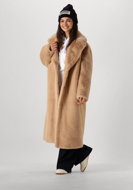 Beige STAND STUDIO Fake-Fur-Jack MARIA COAT SOFT - large