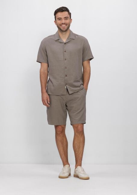 Taupe ANERKJENDT Casual-Oberhemd AKLEO COT-LINNEN-VIS S/S SHIRT - large