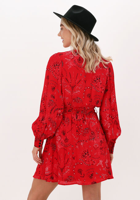 Rote ALIX THE LABEL Minikleid LADIES WOVEN ORNAMENT FAKE WRAP DRESS - large