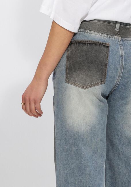 Blaue HAUTE L'AMITI&Eacute; Wide jeans TWO-TONE PATCH TALL JEANS - large