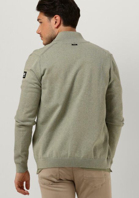 Grüne VANGUARD Strickjacke ZIP JACKET COTTON MELANGE - large