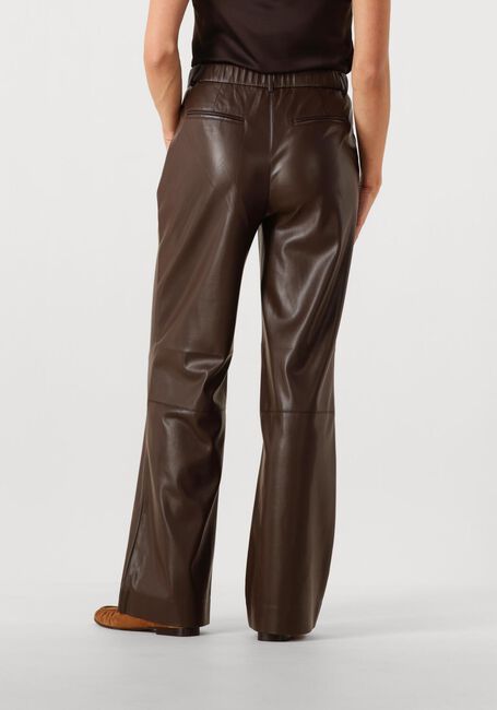 Braune DANTE6 Weite Hose JULES FAUX LEATHER PANTS - large