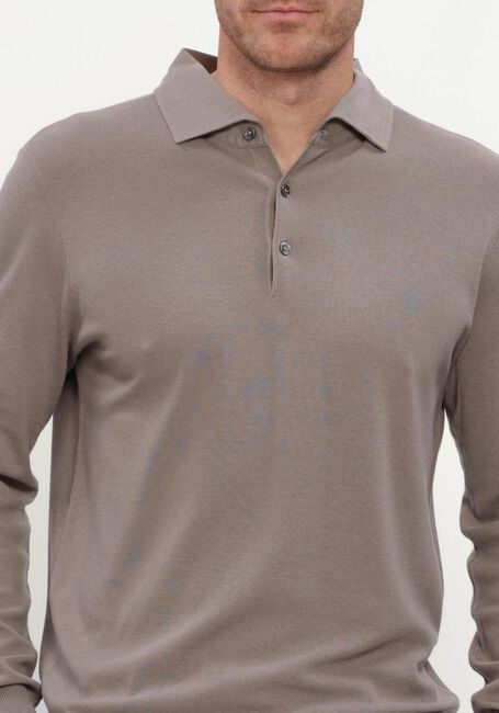 Taupe STEFANO LAURAN Pullover POLO BUTTON COTTON - large