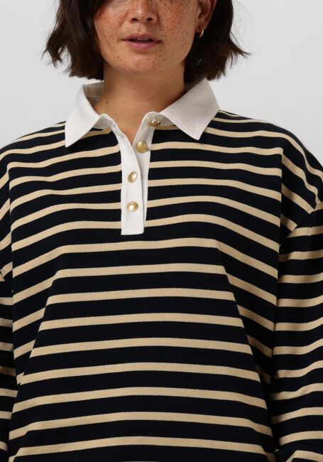 Dunkelblau TOMMY HILFIGER Sweatshirt REG STP GOLD BTN POLO SWTSHRT - large