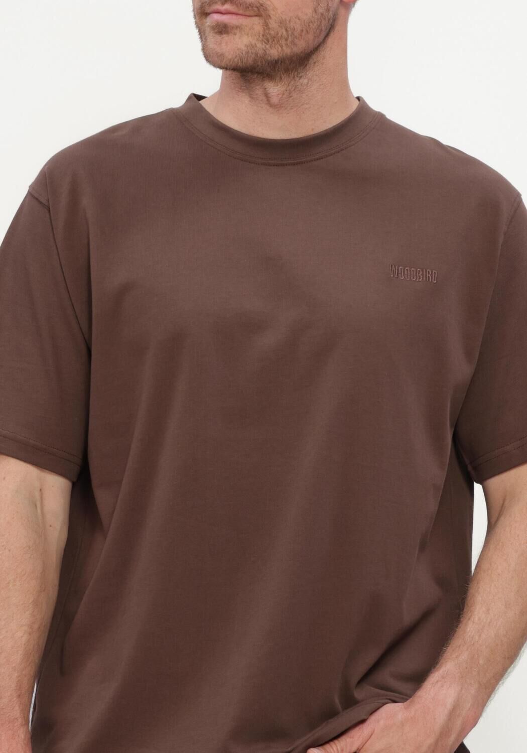 Braune WOODBIRD T-shirt WBBAINE BASE TEE - large