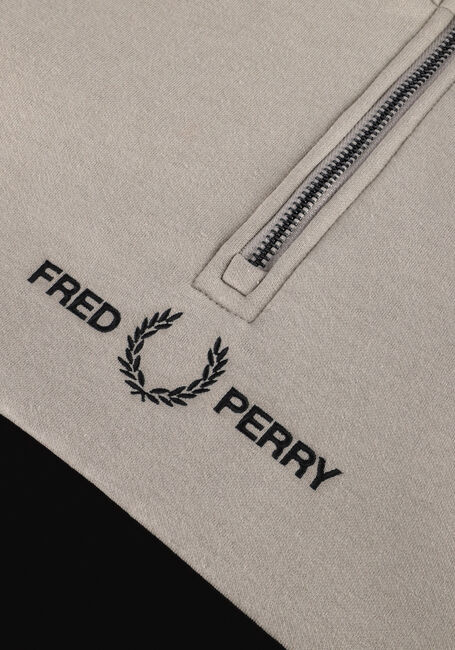 Schwarze FRED PERRY Sweatshirt EMBROIDERED HALF ZIP SWEAT - large