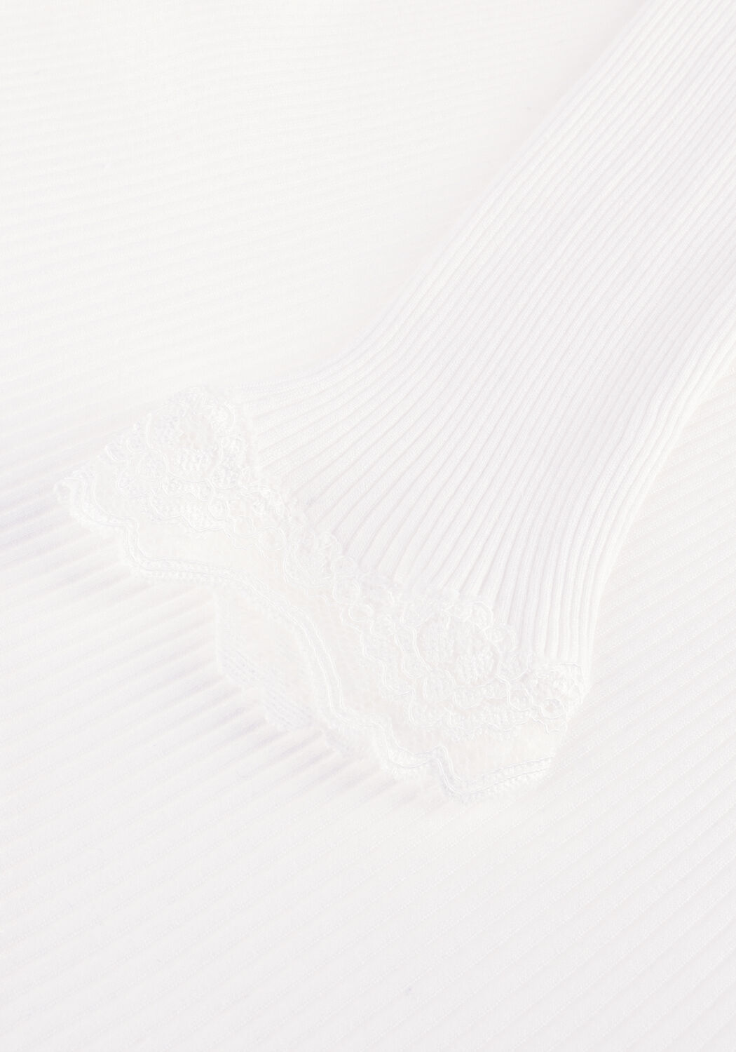 Wei&szlig;e ROSEMUNDE Top BABETTE SILK T-SHIRT LACE - large