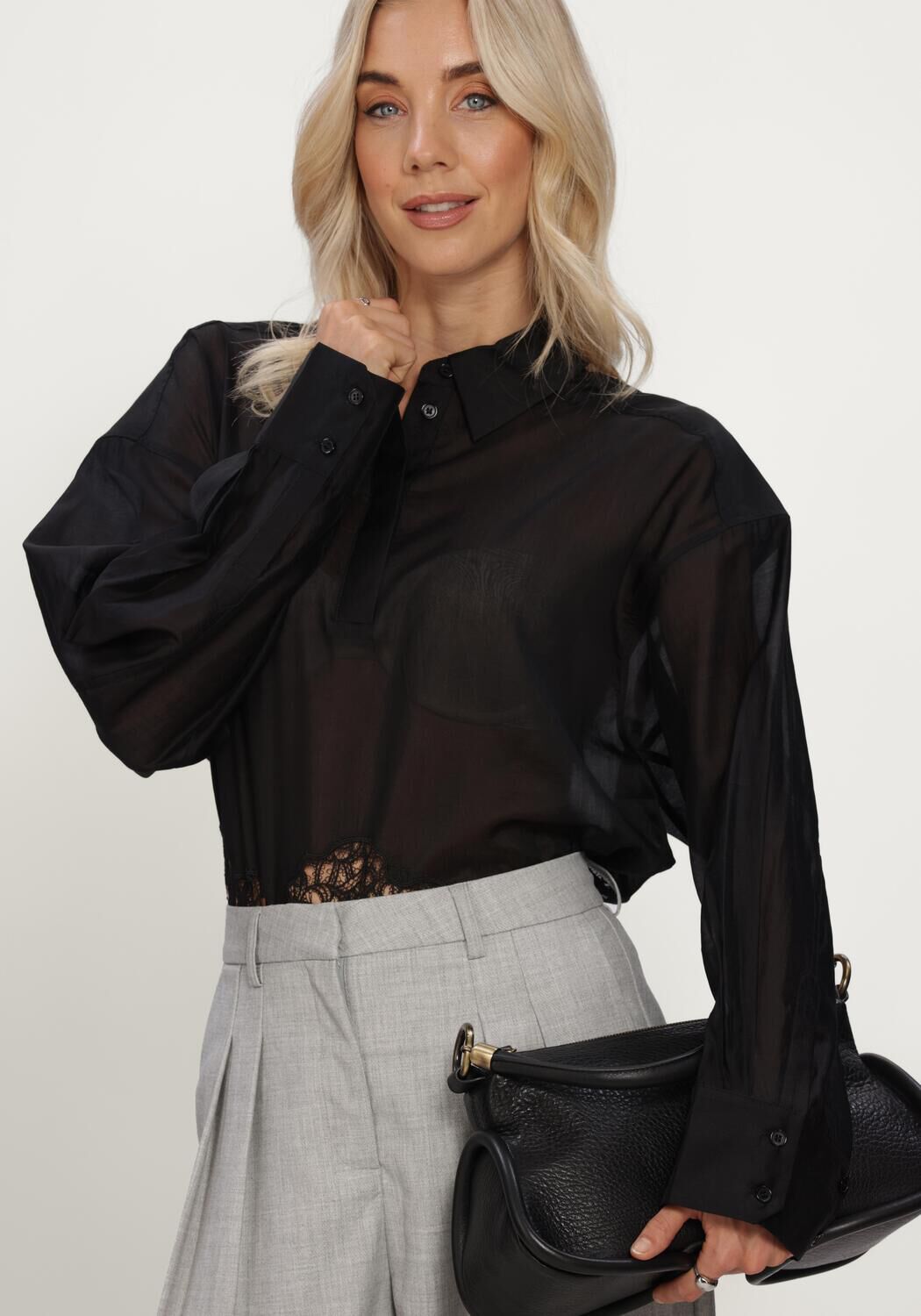 Schwarze COPENHAGEN MUSE Blusen CMDOLLY-SHIRT - large