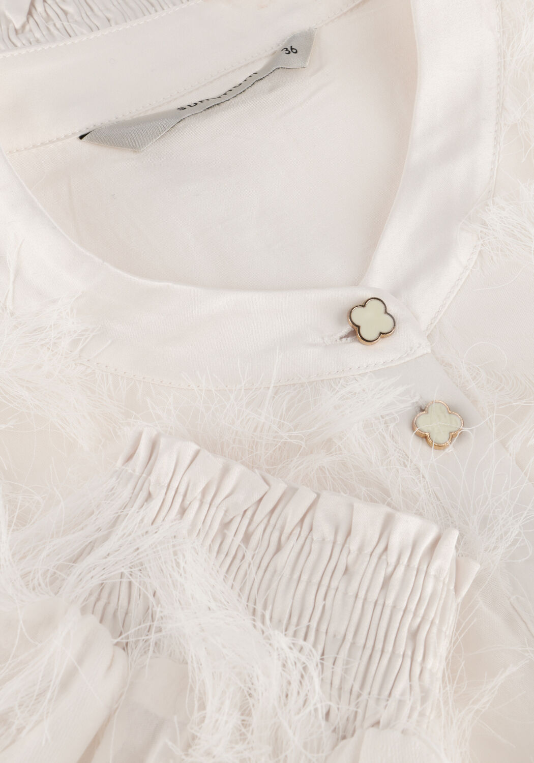 Wei&szlig;e SUMMUM Blusen BLOUSE FRINGE FLUFFY - large