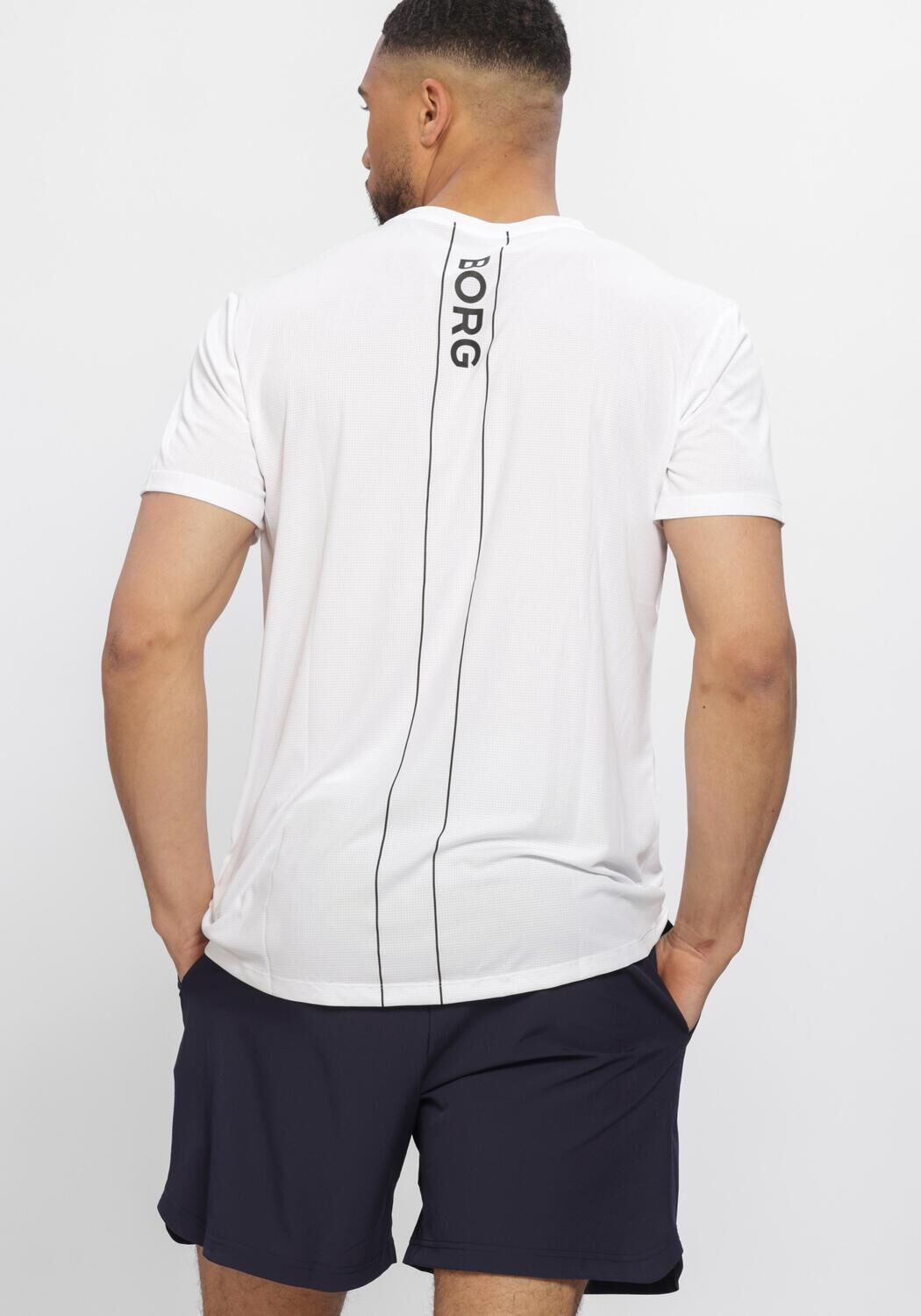 Wei&szlig;e BJORN BORG Polos & T-Shirts ACE LIGHT T-SHIRT - large