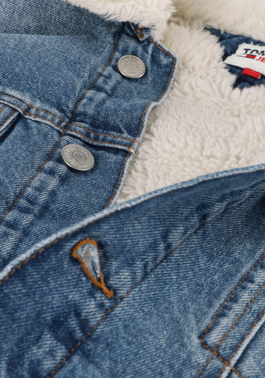 Blaue TOMMY JEANS Jeansjacke TEDDY TRUCKER JACKET - large