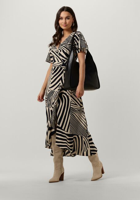 Schwarze OBJECT Midikleid OBJFALINE SS WRAP LONG DRESS - large