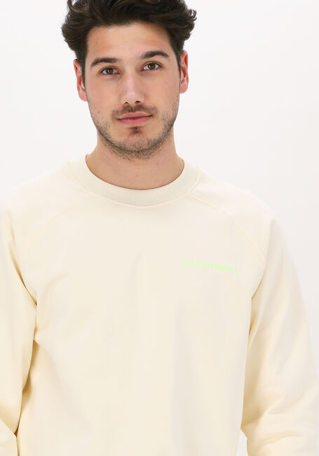 Beige SCOTCH & SODA Sweatshirt UNISEX - CREW NECK SWEATER IN - large