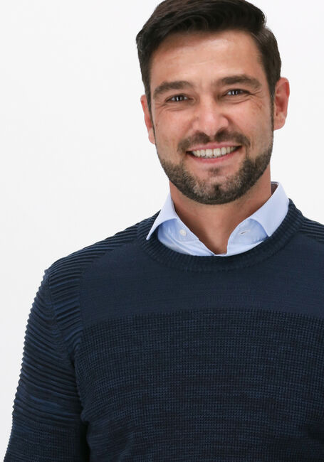 Dunkelblau G-STAR RAW Pullover C259 - COTTON TONE FUSION KNIT - large