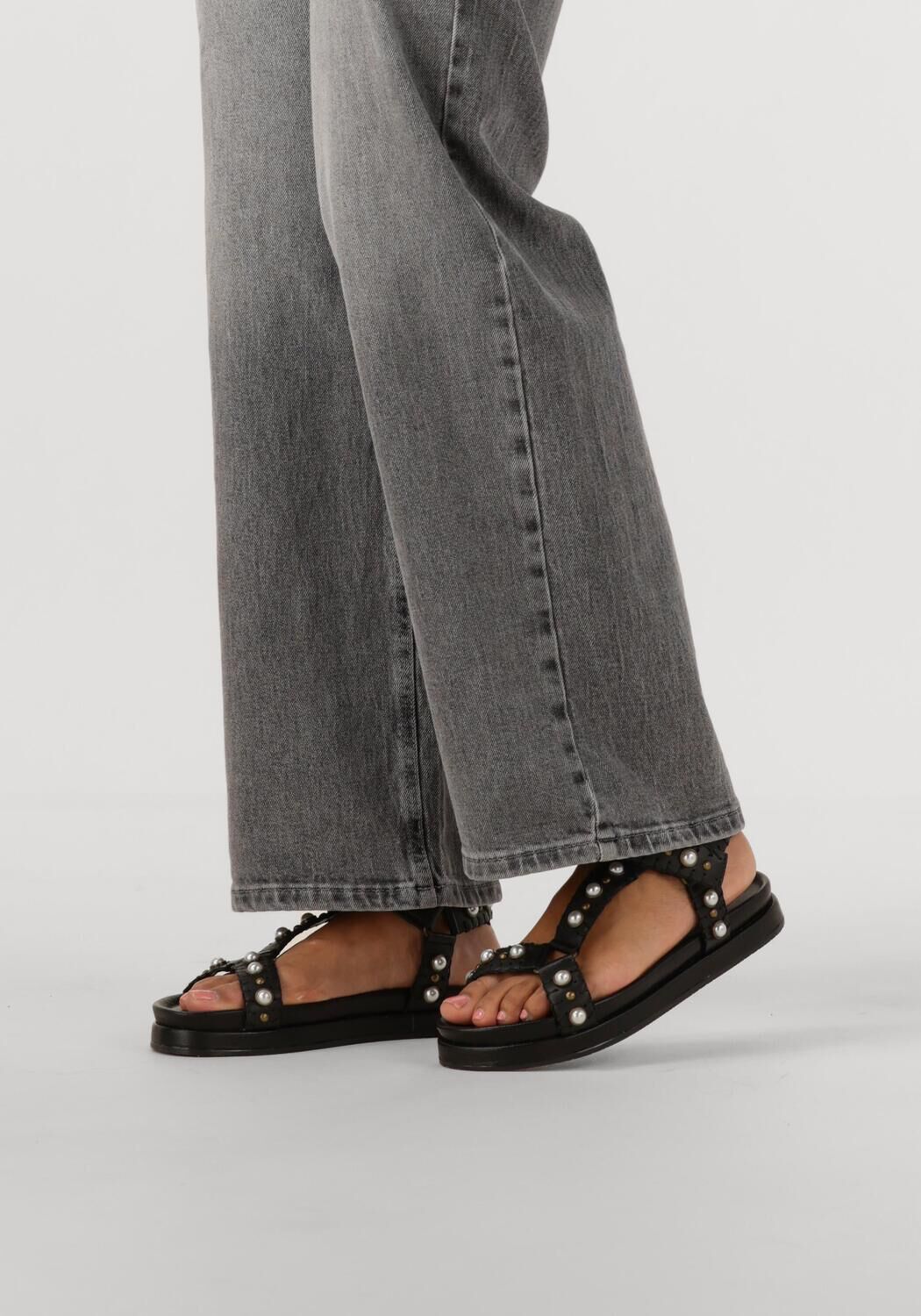 Schwarze BLASZ Flache Sandalen SARAN-14 - large